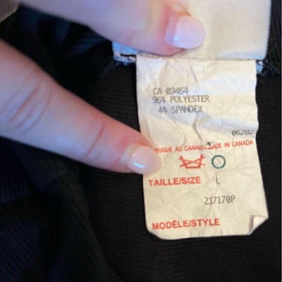 Vintage 90s ribbed midi black skirt with slit - Picture 9 of 10